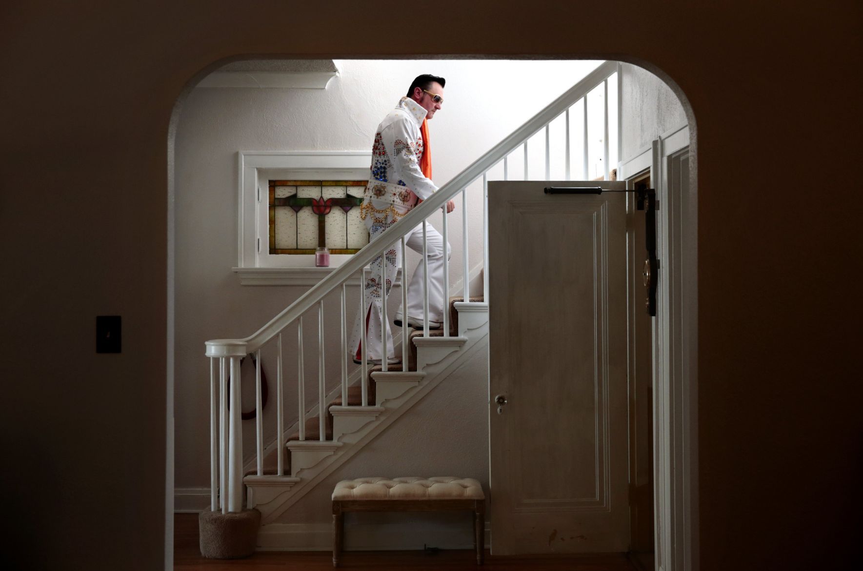 Funeral director plays the King